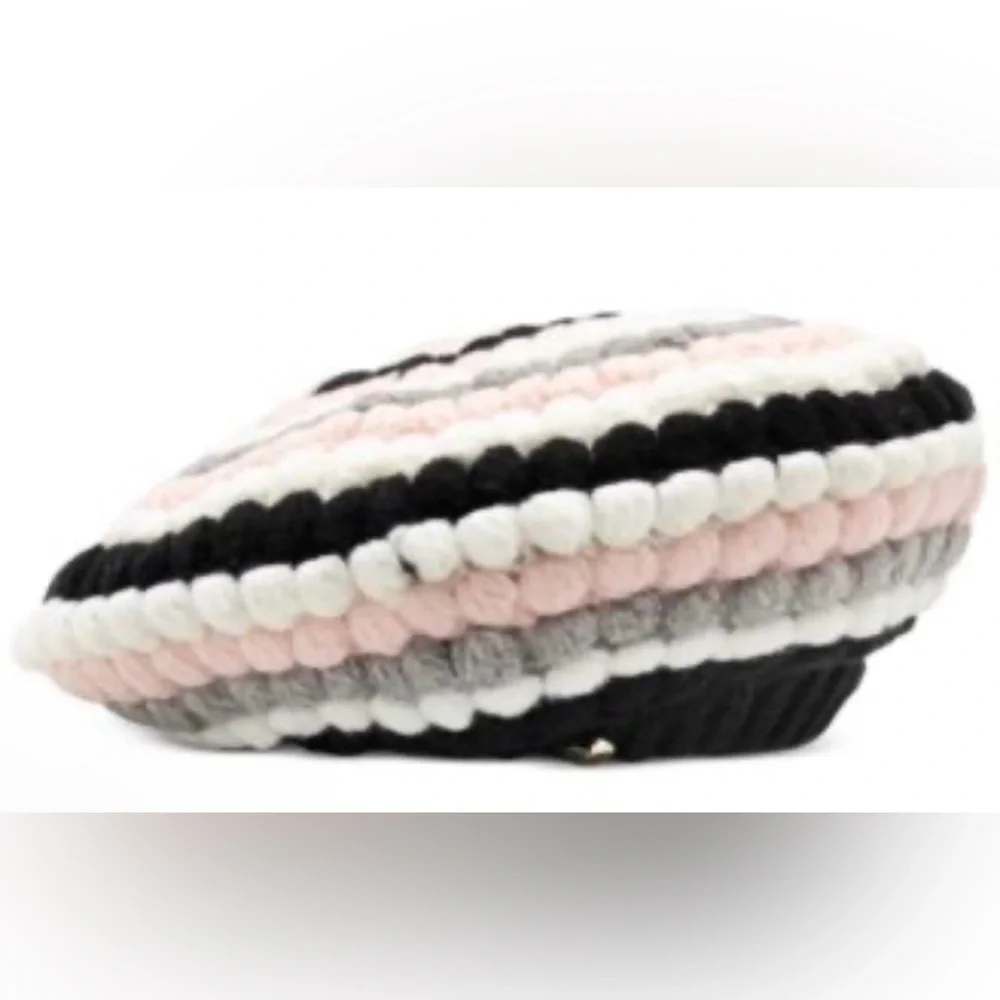 Kate Spade Crochet Acrylic Wool‎ Bobble Beret NWT
